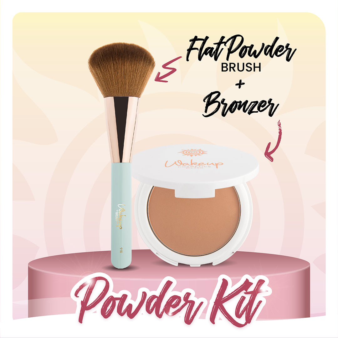 POWDER KIT: FLAT POWDER BRUSH + BRONZER